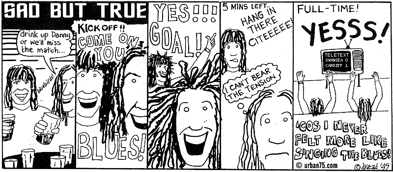 Footie shorts, a collection of strips from Bluebird Jones, football comic