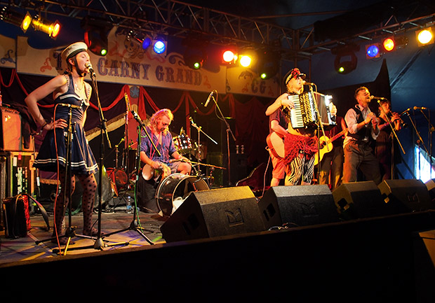 Night photos from Boomtown Fair festival 2013 at The Bowl, Matterley Estate, nr. Winchester, Hampshire with music, theatre, comedy and art, Thursday 8th -Sunday 11th August 2013