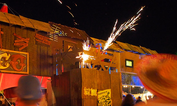 Night photos from Boomtown Fair festival 2013 at The Bowl, Matterley Estate, nr. Winchester, Hampshire with music, theatre, comedy and art, Thursday 8th -Sunday 11th August 2013