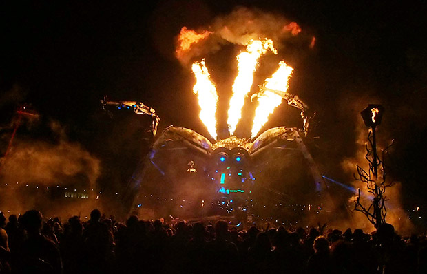 Night photos from Boomtown Fair festival 2013 at The Bowl, Matterley Estate, nr. Winchester, Hampshire with music, theatre, comedy and art, Thursday 8th -Sunday 11th August 2013