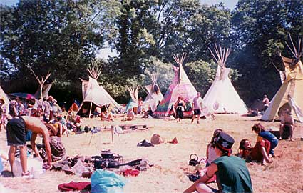 Tipi field Glastonbury 1993