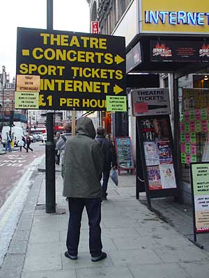 Theatre and concert tickets, Charing Cross Road, London W1