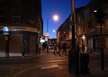 Grimsby Street at night,