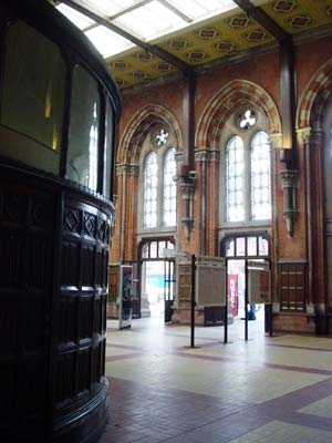 Booking office, St Pancras station, June 2003 London UK