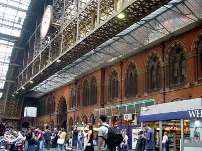 St Pancras passenger area, St Pancras railway station, June 2003 London UK