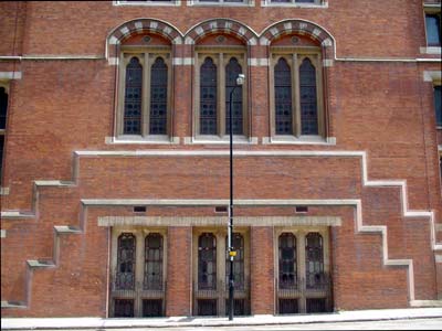 Detail, Midland Grand, St Pancras railway station, June 2003 London UK