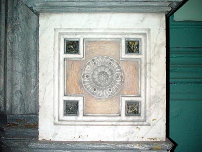 Marble fireplace, First floor drawing room, Midland Grand, St Pancras, Euston Road, London UK