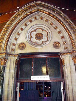 Entrance to ground floor Coffee Lounge, First floor drawing room, Midland Grand, St Pancras, Euston Road, London UK