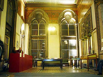 Entrance hall, southern end of the west wing, Midland Grand, St Pancras, Euston Road, London UK