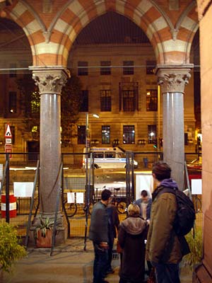 Looking out to Euston Road from the Entrance hall, Midland Grand, St Pancras, Euston Road, London UK
