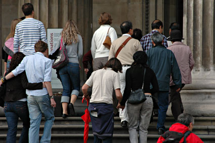 London tourist, views of Trafalgar Square, British Museum and more, September 2006