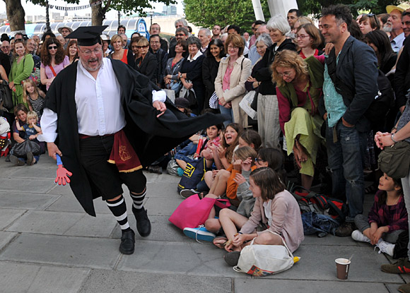 Morris Dancing event on Southbank by the River Thames, with the Hammersmith Morris Men, Mortimer's Morris, Pecsaetan Morris, Boggart's Breakfast, Eynsham Morris, Stone Monkey Sword Dancers, Moss Brothers and Gog Magog Molly, London, September 4th 2010