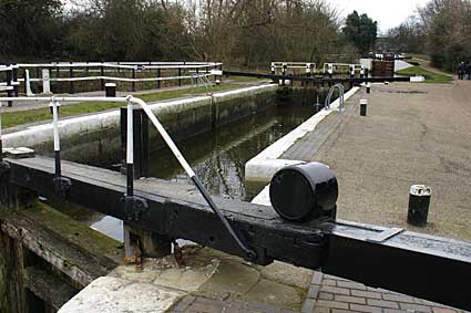 Hanwell Flight of Locks, Grand Union Canal, west London, England