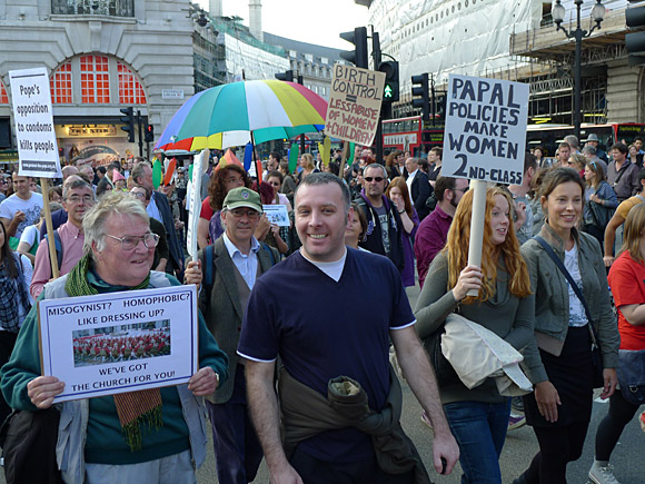 Photos of the Protest The Pope march through central London, 18th September 2010