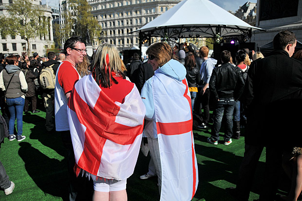 St George's Day festival, Trafalgar Square, central London, Saturday 21st April 2012
