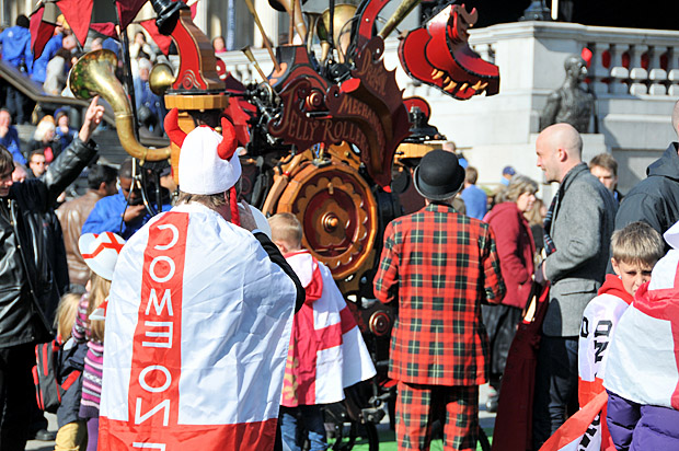 St George's Day festival, Trafalgar Square, central London, Saturday 21st April 2012