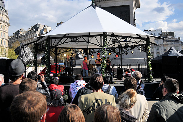 St George's Day festival, Trafalgar Square, central London, Saturday 21st April 2012