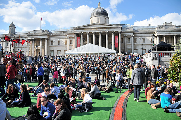 St George's Day festival, Trafalgar Square, central London, Saturday 21st April 2012