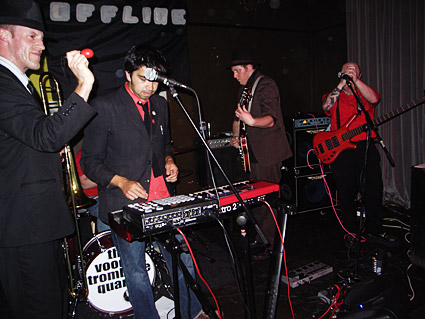 OFFLINE club at the Dogstar Brixton, Coldharbour Lane, Thursday 14th May 2009, urban75 club night, London with Josie Long, Voodoo Trombone Quartet, Atomic Suplex, Anchorsong and Vic Lambrusco's Cabaret Hour, plus DJs, Craft Corner and video