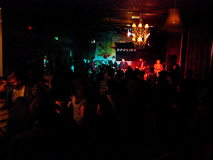 OFFLINE club at the Dogstar Brixton, Coldharbour Lane, Thursday 14th May 2009, urban75 club night, London with Josie Long, Voodoo Trombone Quartet, Atomic Suplex, Anchorsong and Vic Lambrusco's Cabaret Hour, plus DJs, Craft Corner and video