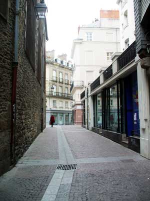 Medieval streets, Bouffay district, France