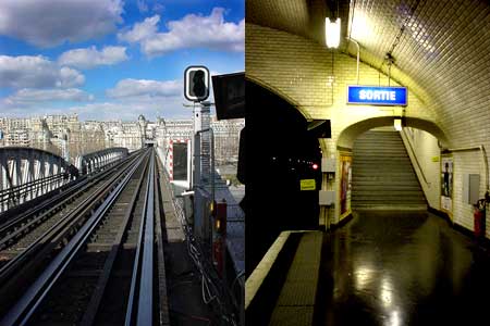 Metro scenes, Paris, France