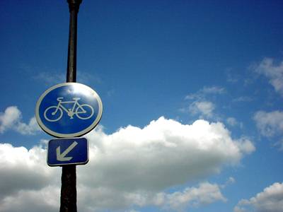 Sky and street sign, Paris