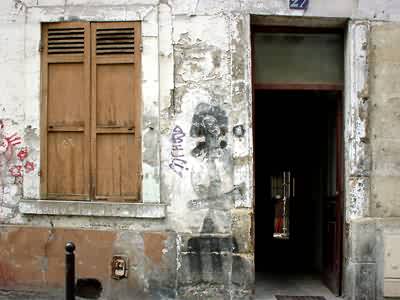 Shutters and open door, Belleville