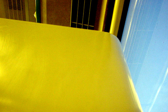 Morning train to Brighton, UK