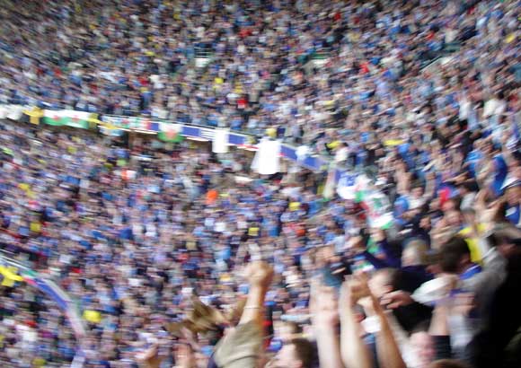Goal! Cardiff City v QPR, Millennium Stadium, Cardiff May, 2003