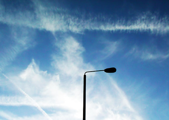 October sky, 5pm, Brixton, London, 2003