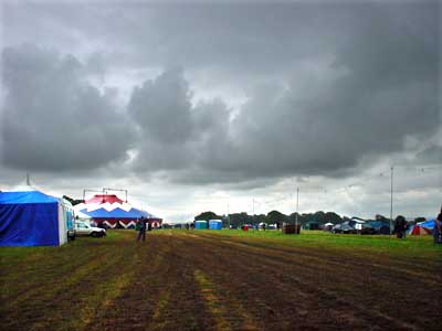 Friday: arriving at the Big Chill camping site
