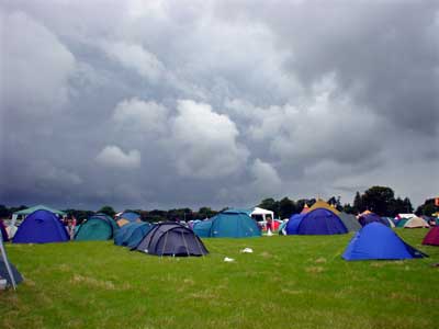 Friday: arriving at the Big Chill camping site