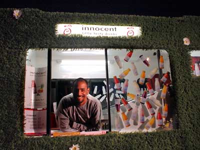 Friendly smoothie vendor, Big Chill festival