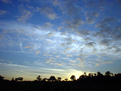 Friday evening sunset, Big Chill festival, Eastnor Castle