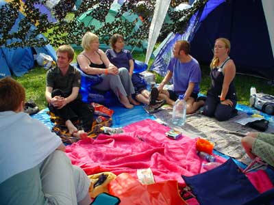Saturday morning recovery, Big Chill festival, Eastnor Castle