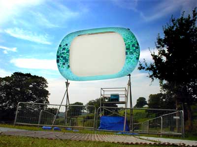Video screen, Sanctuary stage, Big Chill festival, Eastnor Castle