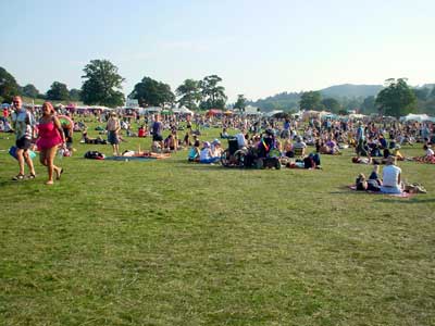 Site view, looking south east, Big Chill festival, Eastnor Castle
