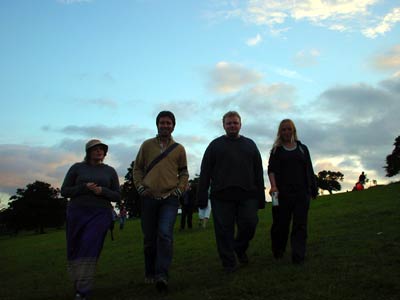 Sunday night: out for a big night! Big Chill festival, Eastnor Castle