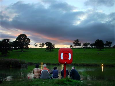 Chilled out by the lake,  Big Chill festival, Eastnor Castle