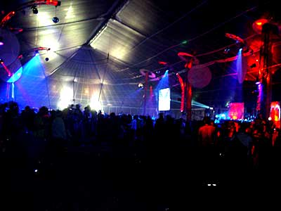 Dance Tent, Big Chill festival, Eastnor Castle 2004, England UK