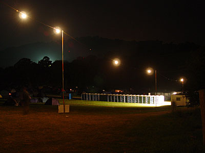Late night loos, Big Chill festival, Eastnor Castle 2004, England UK