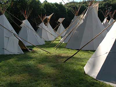 Tipi field, Big Chill festival, Eastnor Castle, Ledbury, Herefordshire, England UK