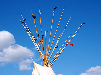 Tipi field, Big Chill festival, Eastnor Castle, Ledbury, Herefordshire, England UK