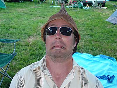 A face, Big Chill festival, Eastnor Castle, Ledbury, Herefordshire, England UK