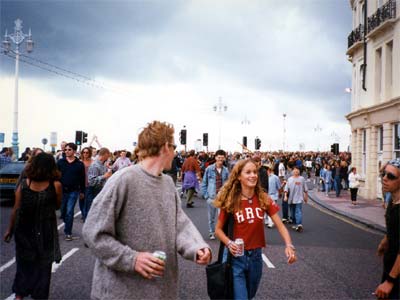 On the march! Reclaim the Streets protest, Brighton, August 1996