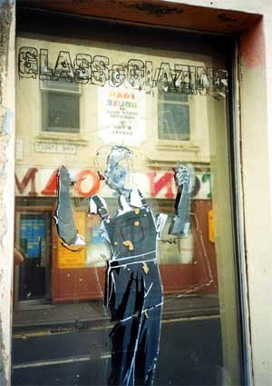 Old glazier's shopfront, North Road, Brighton