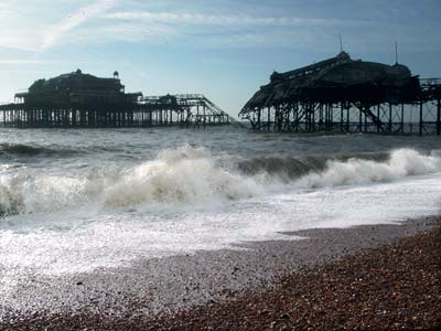 Collapsed West Pier, Brighton, Jan 2003