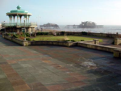 Bandstand and West Pier, Brighton, Jan 2003
