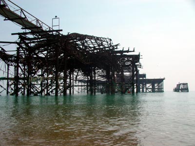 Destroyed West Pier, May 2003